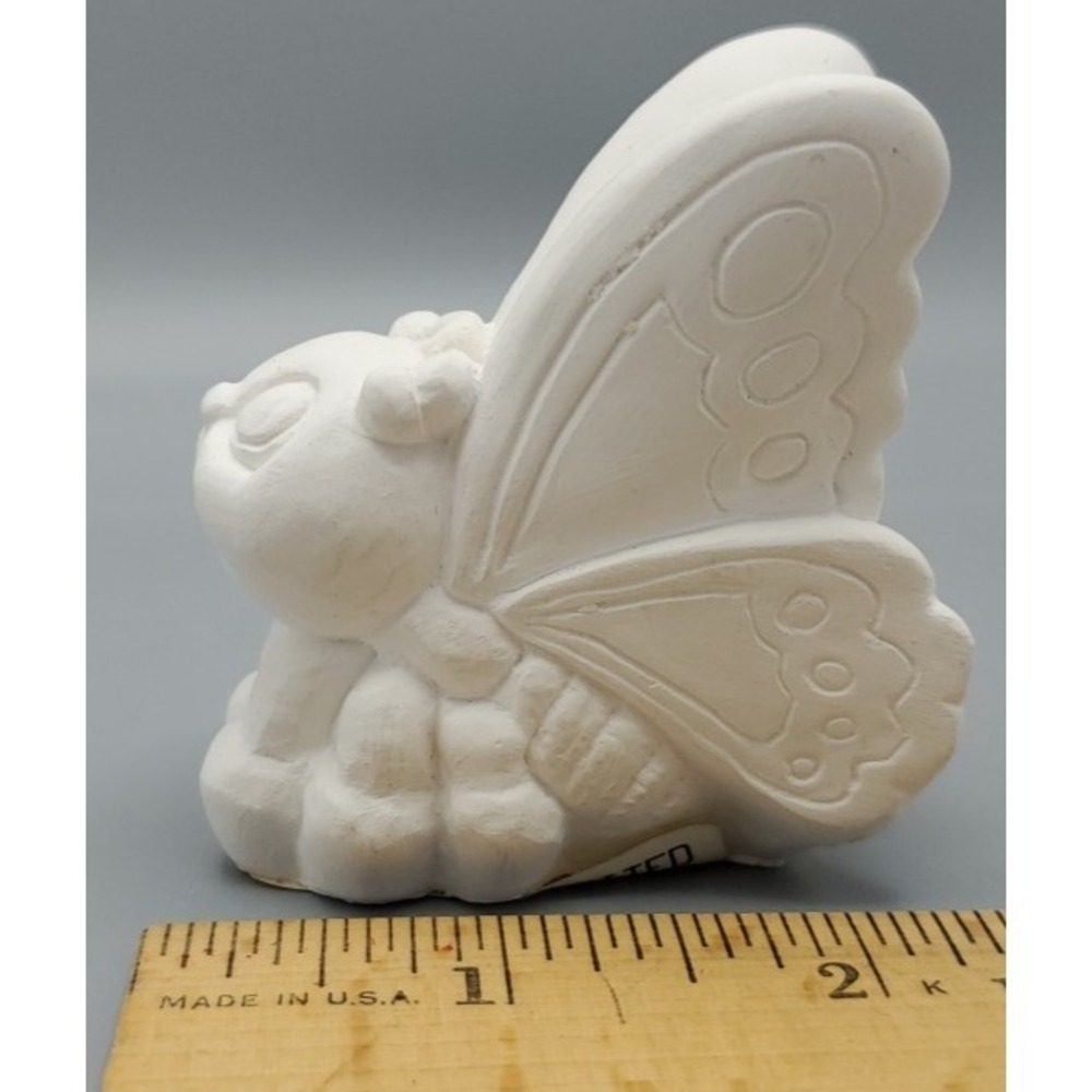 Accents Unlimited 1992 Paint‎ Me Unpainted Ceramic Butterfly 98070 Cute Kawaii